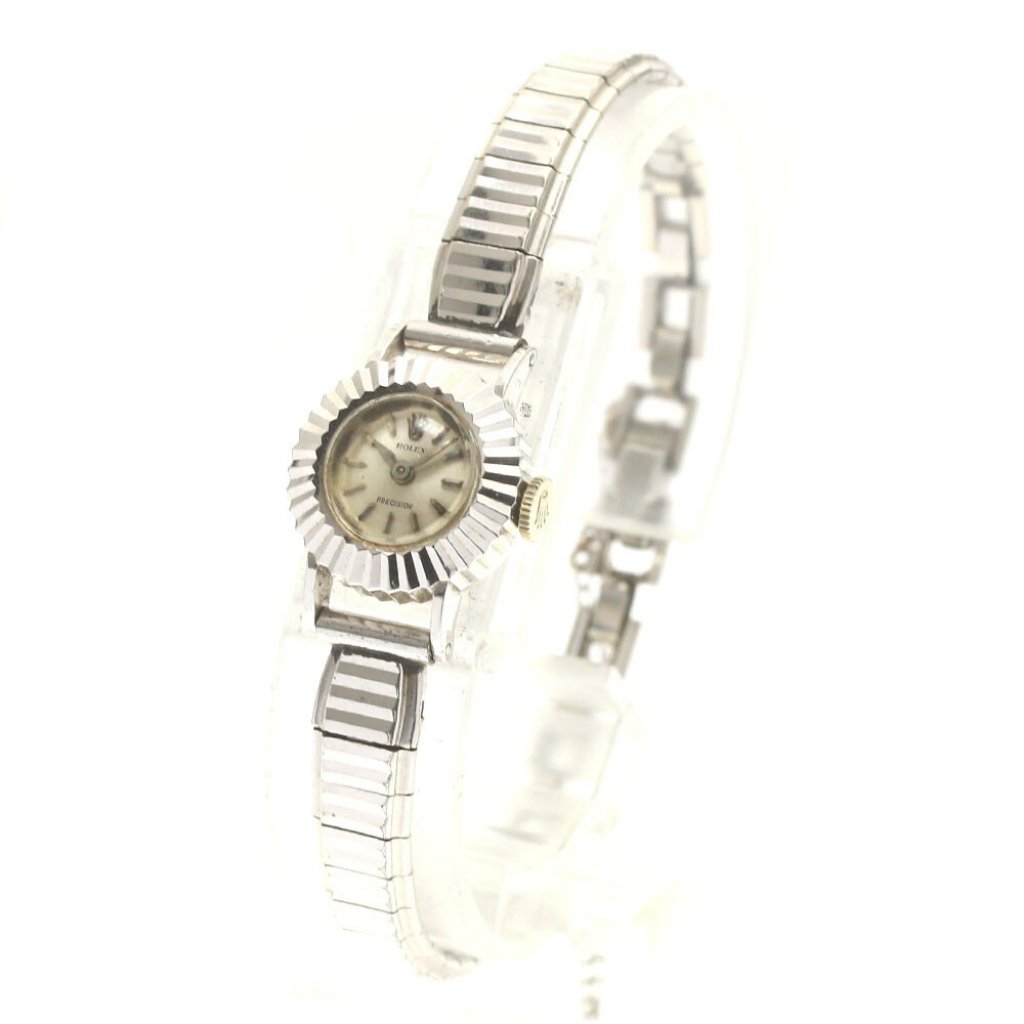 Rolex Precision 2192 K18wg Cal1401 Silver Dial Hand Winding Ladies Watch